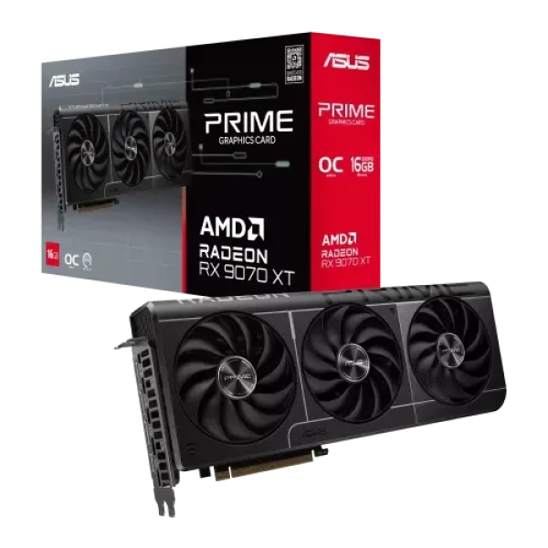 ASUS Prime Radeon RX 9070 XT 16GB GDDR6 OC Edition Graphics Card